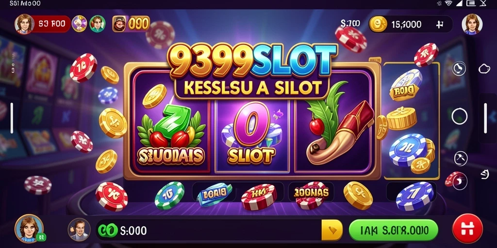 Tampilan grafis menawan dari gameplay simulator slot