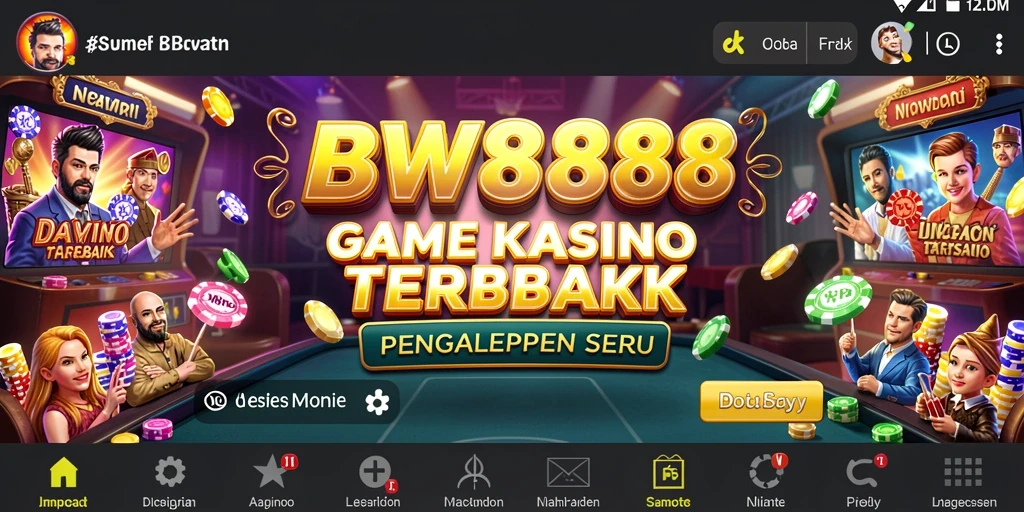 Tampilan menarik dari gameplay Kasino BW888 yang mendebarkan.