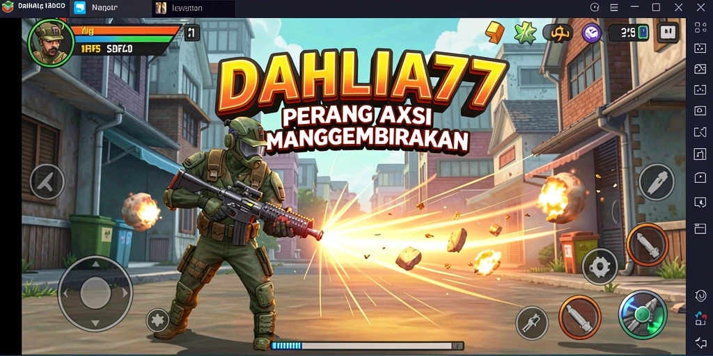 Screenshot menampilkan aksi seru dalam DAHLIA77.