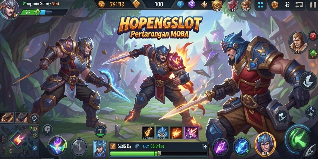 Screenshot gameplay HOPENGSLOT yang menegangkan di arena pertempuran.