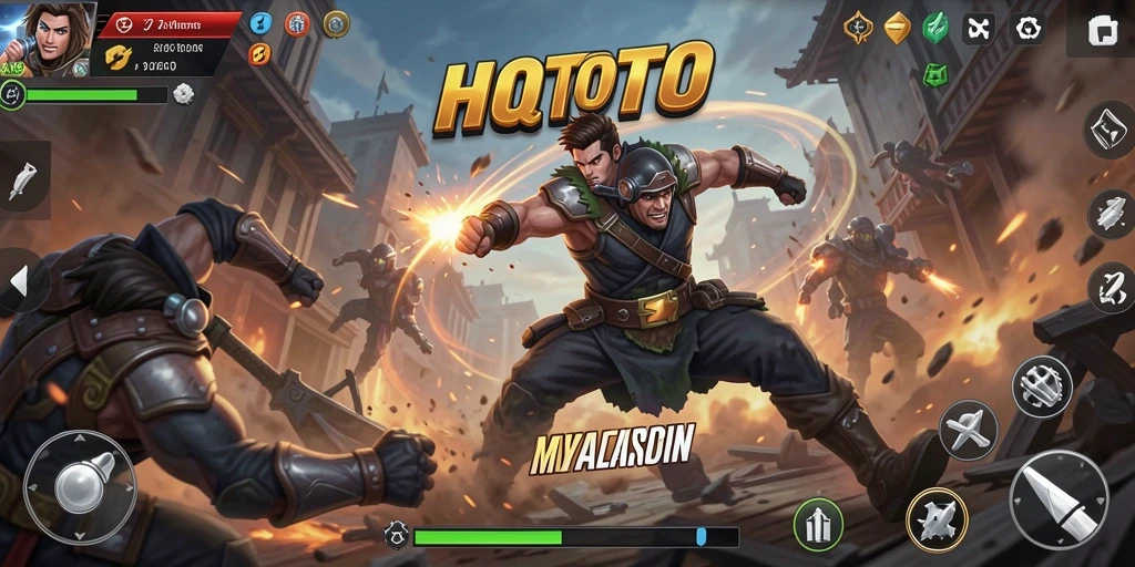 Tampilan menegangkan dari gameplay HQTOTO yang penuh aksi.