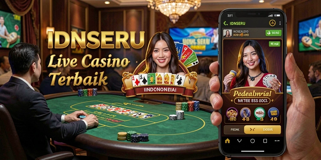 Tampilan menarik dari permainan Live Casino di IDNSERU.