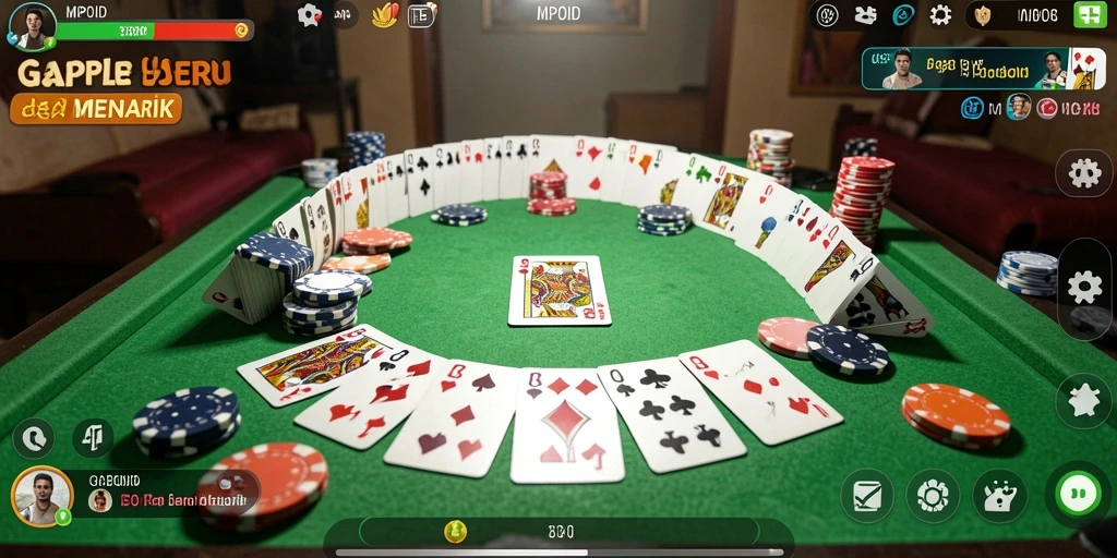 Screenshot utama MPOID menampilkan gameplay seru Gaple.