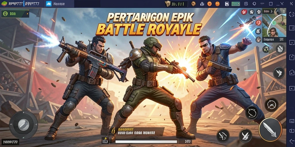 Tampilan gameplay RPRP777 yang seru di arena Battle Royale.