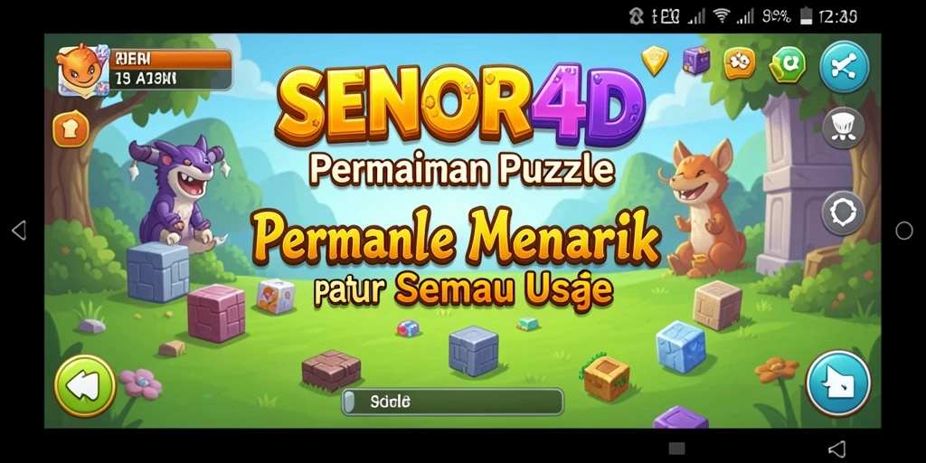 Screenshot gameplay SENIOR4D yang menampilkan tantangan Puzzle menarik.