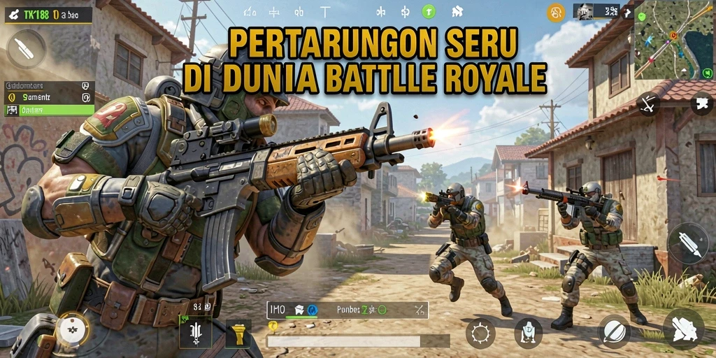 Gameplay intens dalam pertarungan Battle Royale TKP188.