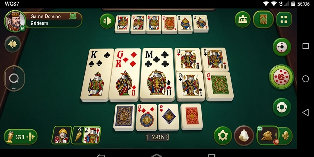 Visual gameplay seru di WG87 yang menampilkan pertarungan intens dalam Domino.